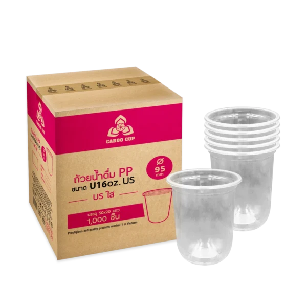 Ly nhựa đáy bầu 500ml - 16oz - Caboo Cup