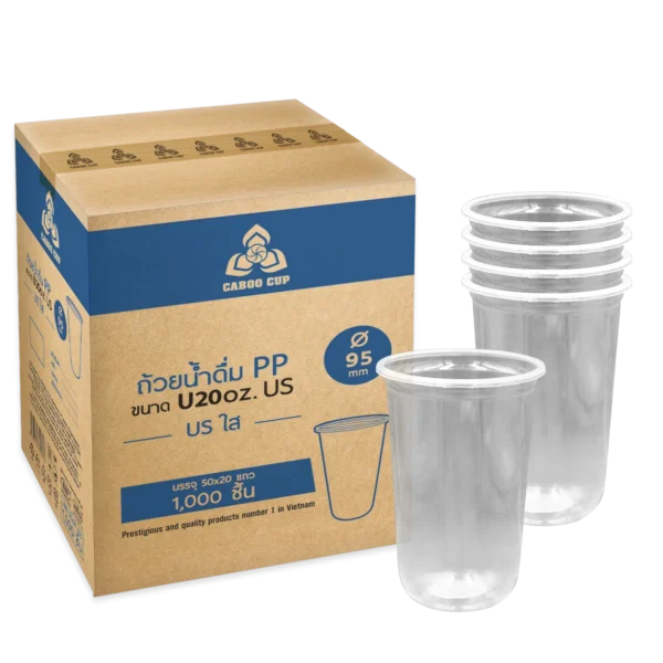 Ly nhựa đáy bầu 600ml - 20oz - Caboo Cup
