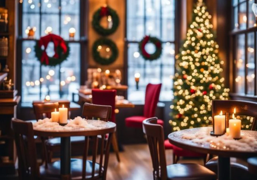 5+ cách trang trí quán cafe dịp noel đẹp, tiết kiệm, ấn tượng nhất 2024