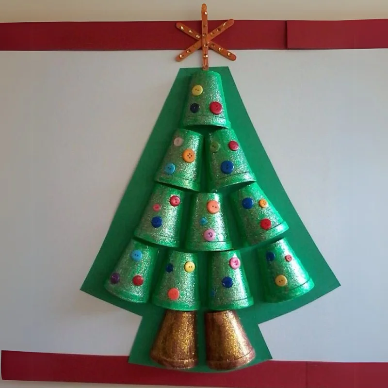 5 cách làm cây thông Noel bằng ly giấy cực đơn giản tại nhà