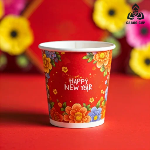 10 mẫu ly giấy Tết in sẵn tiện lợi đón năm mới 2025