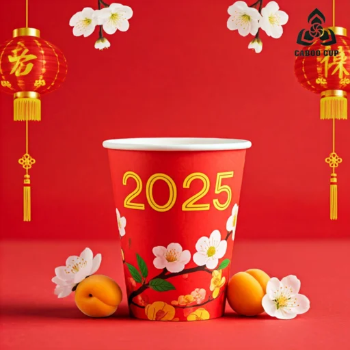 10 mẫu ly giấy Tết in sẵn tiện lợi đón năm mới 2025