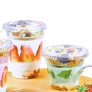 Ly nhựa 2 tầng PET dùng 1 lần cao cấp