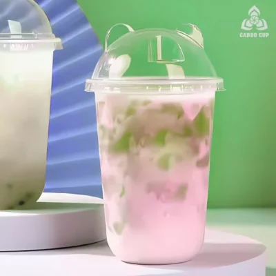 Ly nhựa nắp gấu giá rẻ, cao cấp, dễ thương