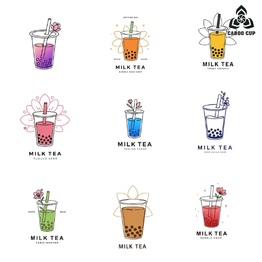 55+ mẫu logo trà sữa đẹp, ấn tượng, thiết kế độc lạ