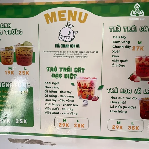 21+ mẫu menu trà chanh đẹp, đa dạng, hot nhất 2025