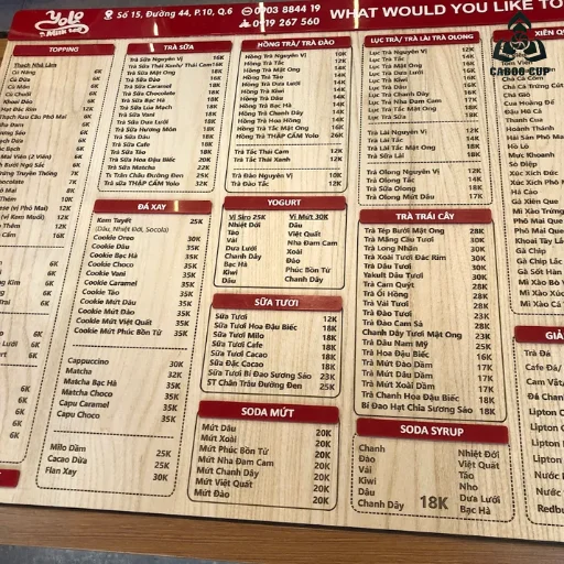 21+ mẫu menu trà chanh đẹp, đa dạng, hot nhất 2025