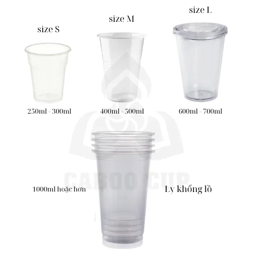 Các kích thước ly nhựa thông dụng và phổ biến nhất