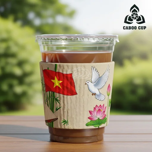 Top 30+ mẫu cover ly Quốc Khánh 2/9 độc đáo cho dịp lễ