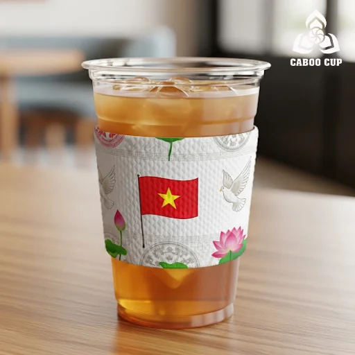 Top 30+ mẫu cover ly Quốc Khánh 2/9 độc đáo cho dịp lễ