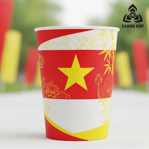 15+ mẫu ly giấy Quốc Khánh 2/9 thiết kế ấn tượng, độc đáo