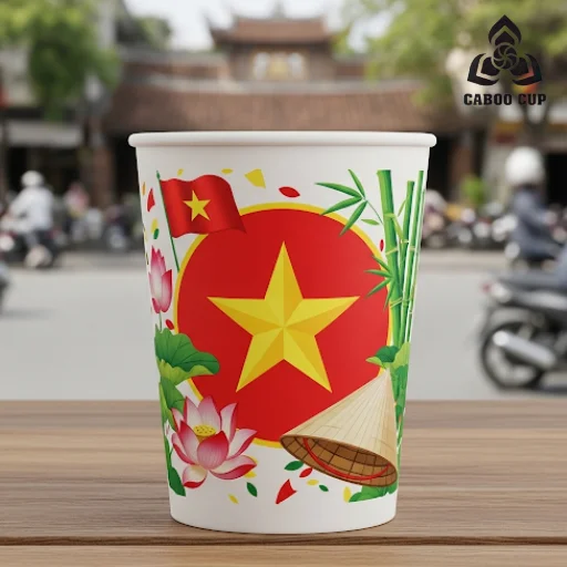 15+ mẫu ly giấy Quốc Khánh 2/9 thiết kế ấn tượng, độc đáo