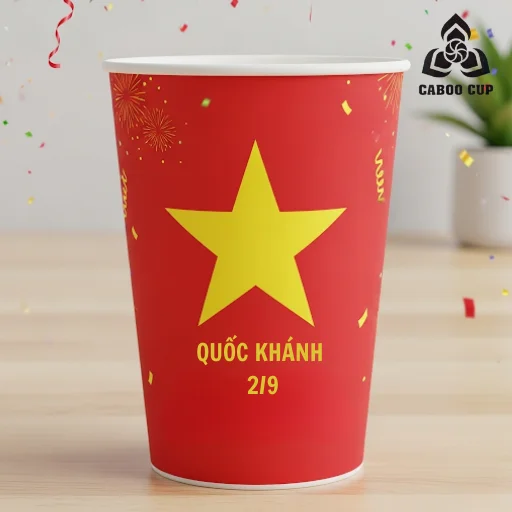 15+ mẫu ly giấy Quốc Khánh 2/9 thiết kế ấn tượng, độc đáo