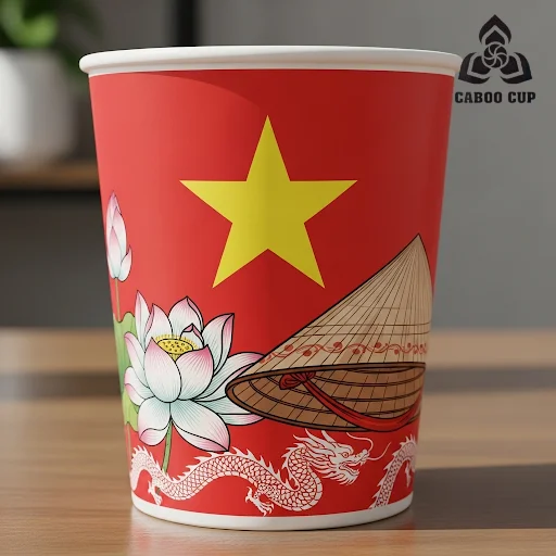 15+ mẫu ly giấy Quốc Khánh 2/9 thiết kế ấn tượng, độc đáo