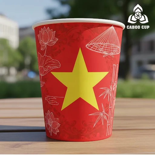 15+ mẫu ly giấy Quốc Khánh 2/9 thiết kế ấn tượng, độc đáo