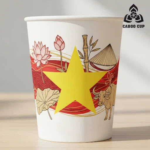 15+ mẫu ly giấy Quốc Khánh 2/9 thiết kế ấn tượng, độc đáo