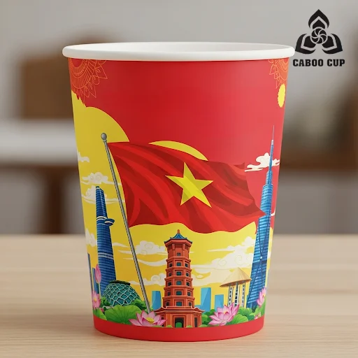 15+ mẫu ly giấy Quốc Khánh 2/9 thiết kế ấn tượng, độc đáo