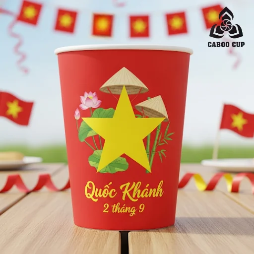 15+ mẫu ly giấy Quốc Khánh 2/9 thiết kế ấn tượng, độc đáo