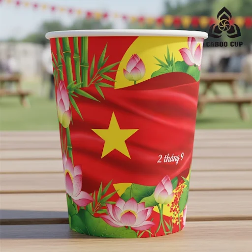 15+ mẫu ly giấy Quốc Khánh 2/9 thiết kế ấn tượng, độc đáo