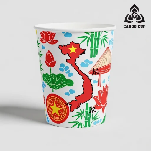 15+ mẫu ly giấy Quốc Khánh 2/9 thiết kế ấn tượng, độc đáo