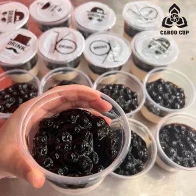 Cốc đựng tàu hũ trân châu đường đen