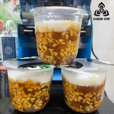 Cốc đựng tàu hũ trân châu đường đen